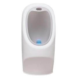 Nuby My Real Training Urinal - Freestanding - With Life-Like Flush Button and Sound - Potty Training for Boys - 18+ Months - White