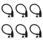 Urban August Child-Proof Refrigerator Lock for Kids & Adults - Lock for French Door Fridge and Cabinet (Small, Black, 6 Pack Keyed Alike)