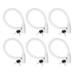 Urban August Child-Proof Refrigerator Lock for Kids & Adults - Lock for French Door Fridge and Cabinet (Regular, White, 6 Pack Keyed Alike)