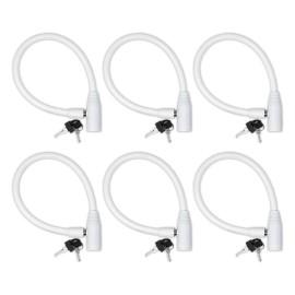 Urban August Child-Proof Refrigerator Lock for Kids & Adults - Lock for French Door Fridge and Cabinet (Regular, White, 6 Pack Keyed Alike)