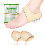 Heel Protectors Cups, Gel Heel Support, Thicken&Breathable, Idea for Plantar Fasciitis Relief, Bone Spur, Silicone Cushion for Men and Women-Beige