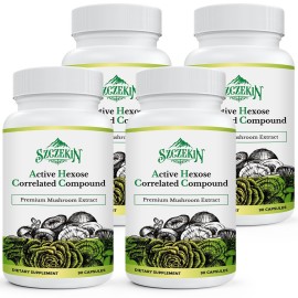 Active Hexose Correlated Compound 1500 mg Supplement, Natural 8 Mushroom Extract Supplement, Immune System, Liver Function, Natural Killer and T Cells Activity, 360 Veggie Capsules