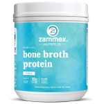 Zammex Bone Broth Protein Powder, Pure Grass Fed Beef, Vanilla Protein Powder,Hydrolyzed Collagen Supplement for Healthy Skin,Nails,Hair,Joints, Non-GMO,Gluten Free, Great in Shakes