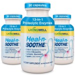 HEAL-N-SOOTHE Joint Supplement - Proteolytic Enzymes Formula with Bromelain, Papain, Boswellia, Turmeric & Ginger - Joint Mobility, Muscle Flexibility, Healthy Circulation Wellness - 90 Count (3 Pack)