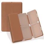 FYY Daily Pill Organizer, 7 Compartments Portable Travel Pill Case, [Folding Design] for Purse Pocket to Hold Vitamins,Cod Liver Oil,Supplements and Medication-Brown