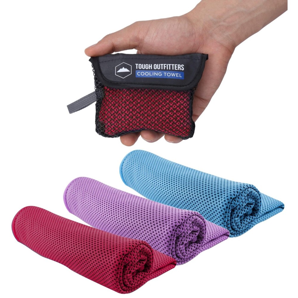 Tough Outdoors Cooling Towel - Cooling Towels for Neck & Face - Ice Wrap & Sweat Rag for Camping Gym Yoga & Sports - Workout Towel for Gym Sweat - Cool Towels for Extreme Heat