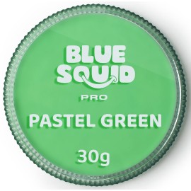 Blue Squid Face Paint Water Based Single Cake Professional Face Paint & Body Paint - Water Activated, Kids Adults Face Painting for Costume, Halloween Makeup, Cosplay - Pastel Green Face Paint 30g