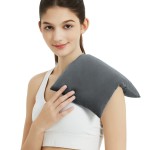 Heating Pad Microwavable with Washable Cover, 8 x 12 Multipurpose Microwave Heating Pad for Neck and Shoulders, Moist Heat Bean Bag Warm Compress for Knee, Muscles, Joints, Wrist, Abdomen (Dark Gray)