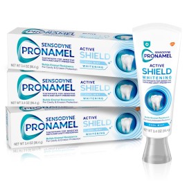 Sensodyne Pronamel Active Shield Whitening Enamel Toothpaste, Cool Mint - 3.4 Ounces x 3