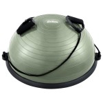ZELUS Balance Ball Trainer with Resistance Bands and Foot Pump, Inflatable Yoga for Home Gym Workouts, 23 Inch Exercise Half Training Core Strength Fitness More, 330lb Cap, Matcha green