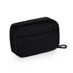 Hekyip Rectangular Beauty Bag, Small Travel Makeup Bag for Purse, Portable Waterproof Cosmetic Pouch for Ladies Women (Rectangular All Black)