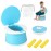 portable, foldable potty seat for toddler, Training Toilet Seat Emergency Toilet for Car, Camping, Outdoor, indoor (light blue, small)