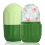 IMEASY Ice Roller for Face and Eye, Facial Beauty Roller Skin Care Tools, Ice Facial Cube, Gua Sha Massage, Silicone Ice Mold for Face Beauty (Green)
