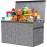 YOLOXO Toy Box Chest, Collapsible Sturdy Storage Bins with Lids, Extra Large Kids Toy Storage Organizer Boxes Bins Baskets for Kids, Boys, Girls, Nursery Room, Playroom, Closet (Linen Gray)