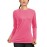 isnowood Swim Shirts for Women, UPF 50+ UV Sun Protection Long Sleeve Shirt, Lightweight Quick Dry Workout Hiking Running Rash Guard Top Bright Pink