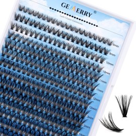 Individual Lashes GEMERRY 280pcs Large Tray 0.07mm Lash Clusters 40D 8-16 MIX D Curl Cluster Lashes Soft &Natural Individual Lashes Cluster Reusable DIY Eyelash Extensions