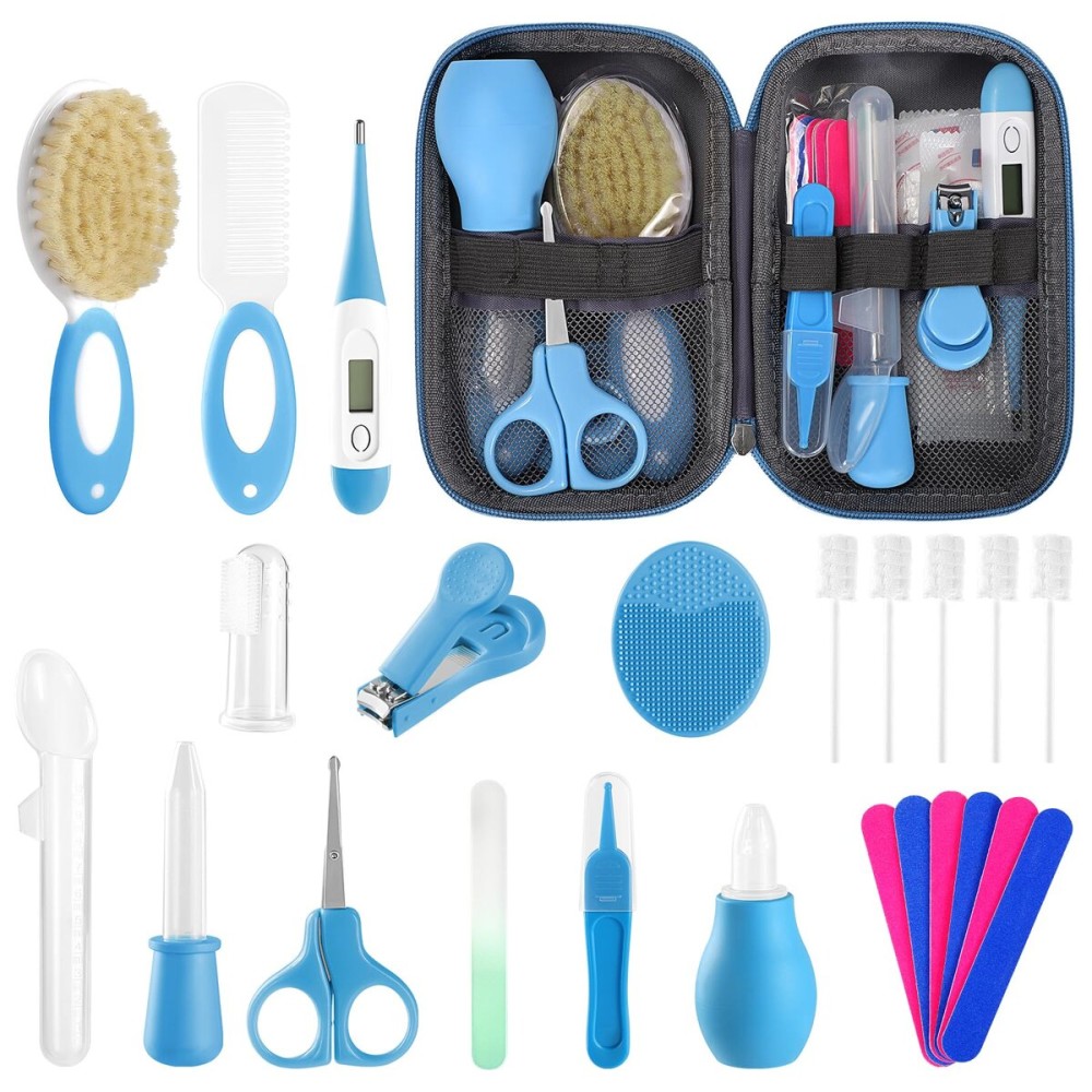 Baby Healthcare and Grooming Kit for Newborn Kids, 24PCS Upgraded Safety Baby Care Kit, Newborn Nursery Health Care Set, Baby Care Products