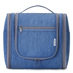 Narwey Hanging Toiletry Bag for Women Travel Makeup Bag Organizer Toiletries Bag Men for Cosmetics Essentials Accessories (Large, Navy Blue)