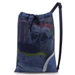BeeGreen Mesh Drawstring Bag Swim Backpack for Beach Pool Sports Gym Draw String Cinch Bags for Swimming Soccer Basketball Gear Navy