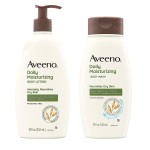 Aveeno Daily Moisturizing Lotion & Wash Regimen Pack, Nourishing Daily Moisturizing Body Lotion for Dry Skin, 18 oz, & Hydrating Body Wash with Soothing Prebiotic Oat, 18 oz, 2 Items