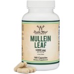 Double Wood Supplements Mullein Leaf Capsules 10,000 mg Strength, 180 Vegan Capsules with No Fillers, Supports Lung & Respiratory Health