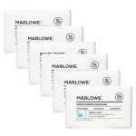 MARLOWE. No. 105 Bar Soap for Men 7 oz (6 Bars) Moisturizing Body Soap, Nourishing & Refreshing with Natural Extracts, Shea Butter, Olive Oil & Green Tea Extracts, Original Sage & Fir Scent