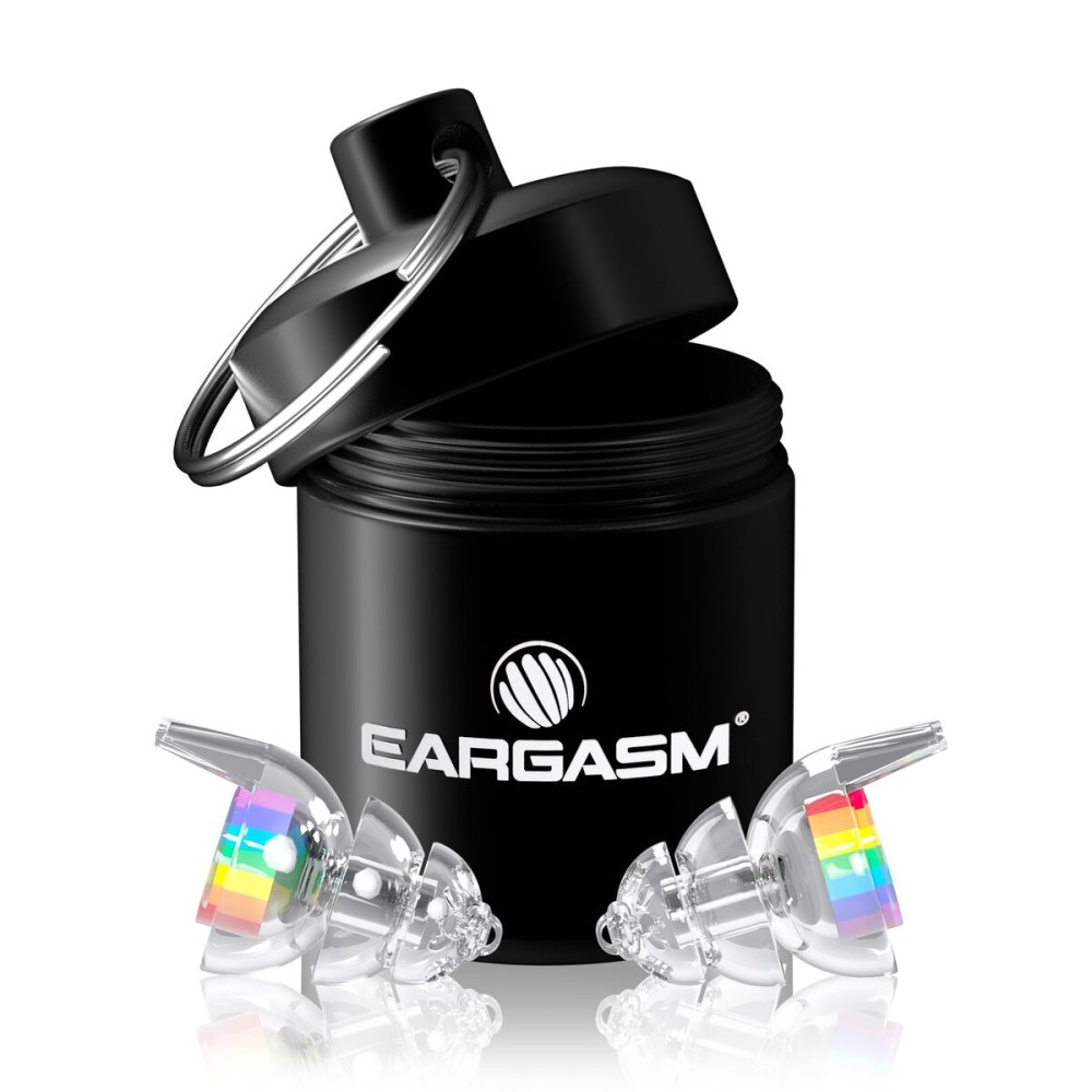 Eargasm Smaller Ears Earplugs - Rainbow High Fidelity Filtered Noise Reducing Reusable Ear-Plugs for Kids, Women, Men - Hearing Protection for Live Concerts, Motorcycles, Festivals, Sporting Events