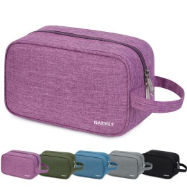Narwey Travel Toiletry Bag for Women Traveling Dopp Kit Travel Bag for Toiletries Cosmetic Bag Makeup Bag Medicine Bag for Traveling (Dark Purple)