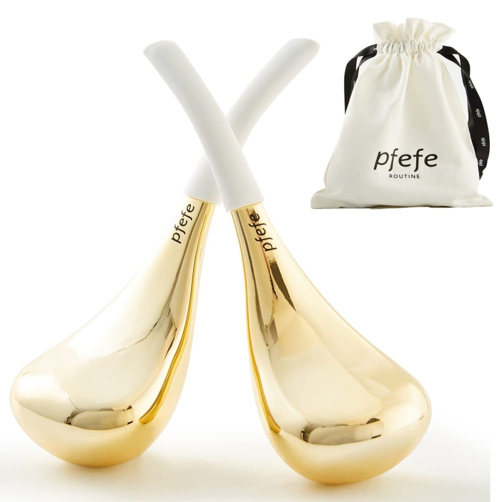 pfefe Cryo Sticks for Face, Ice Globes Cryo Globes for Facials, Esthetician Supplies Gifts, Unbreakable Stainless Steel Ice Roller Cooling Spa Balls with Storage Case