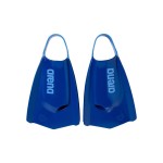 Arena Unisex Adult Powerfin Pro II Swim Training Fins Men and Women Silicone Short Blade Flippers Left/Right Customized, Blue, Size 7.5-9