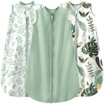 Yoofoss Baby Sleep Sack 0-6 Months Wearable Blanket for Babies 100% Organic Cotton 2-Way Zipper TOG 0.5 Toddler Sleeping Sack 3 Pack, Sleep Sacks