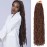 ZRQ 2 Packs Butterfly Locs Crochet Hair 30 Inch Brown Distressed Faux Locs Crochet Braids Pre looped Boho Goddess Locs Synthetic Handmade Loc For Women 30