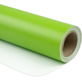RUSPEPA Lime Green Wrapping Paper Solid Color - Mini Roll - for Christmas, Wedding, Birthday, Shower, Congrats, and Holiday - 17 Inches X 32.8 Feet