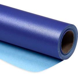 RUSPEPA Pearl Royal Blue Matte Wrapping Paper-81.5 Sq Ft-Solid Color Pearly-lustre Paper Perfect for Wedding, Birthday, Christmas, Baby Shower -30Inch X 32.8Feet