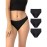 Neione Period Underwear Menstrual Panties Comfortable Modal Bikini Cheeky Hi-Cut Briefs for Women Plus Size Undies 3 Pack Black 3XL
