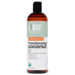 J MAC BOTANICALS, Organic Fractionated Coconut Oil (16 Oz.) Carrier oil for diluting essential oils, leave in conditioner for dry damaged hair, skin, massage