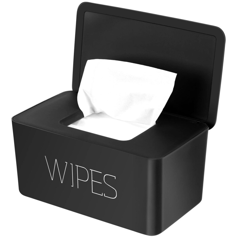 NOVWANG Wipes Dispenser, Large Capacity Baby Wipe Holder(8.3L  4.9W  3.9H Inches) Refillable Wipes Container with Sealing Design Baby Wet Wipes Dispenser for Bathroom Home Office Car