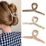 Big Butterfly Hair Accessories - 4.7 Acetate & Metal Clips for Women\'s Long, Thick Hair - 3 Pcs