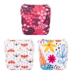 ALVABABY Cloth Swim Diaper 3pcs Baby/Toddler/Infant Snap Reusable Adjustable Swimming Diaper Baby Boy and Girl 3SWY32 Small (Pack of 3)