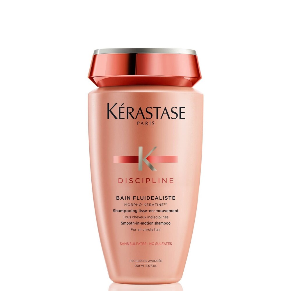 Kerastase Discipline Bain Fluidealiste Shampoo - Sulfate-Free, Smoothing & Hydrating, Frizzy Hair, Softens and Nourishes, 8.5 Fl Oz