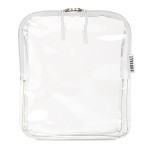 BORSALI TSA Approved Toiletry Bag - Clear Quart Size for 3-1-1 Carry On Travel - Makeup Organizer Cosmetic Pouch with Zipper - Travel Accessories - White
