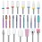 26pcs Nail Drill Bits Set, 3/32inch Professional Ceramic Safety Bits for Nail Drill, Cuticle Efile Nail Drill Bits, Remover Bits for Acrylic Gel Nail Tech Manicure Pedicure, Home Salon