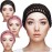 Geyoga 4 Pieces Mesh Crochet Hair Net Rayon Knit Snood Hat Thick Short Women Hairnet Snoods Cover Ornament for Sleeping (Black, Pink)
