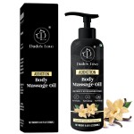 Organic - Vanilla Edible Full Body Massage Oil - No Stain & Non-Sticky | with Fractionated Coconut Oil, Vanilla & Jasmine Oil, Date Night | Massage Oil for Massage Therapy - 8.45 Fl Oz