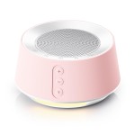 BGOVERSS White Noise Sound Machine with 20 Soothing Sounds, 10 Colors Night Light Sleep Machines Home Office Travel, 5 Timers and Memory Feature Sound Machine for Nursery Baby Kids Adults, Pink