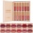 BAISEN DIARY 12 Colors Book Style Velvet Matte Liquid Lipstick Christmas Gift Set Long-Lasting Non-Stick Cup Not Fade Shimmer Nude Lip Gloss Thanks For the Love Lip Set (Set B)