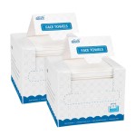 HOMEXCEL Face Towels, 100 Count (2 Box) Disposable Face Towelettes, Biodegradable Makeup Remover Dry Wipes, Super Soft Clean Facial Towels Wash Cloth for Sensitive Skin