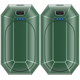 Hand Warmers Rechargeable, Dnaleao 2 Pack 4000mAh Electric Portable Pocket Heater, Heat Therapy Great for Outdoors, Hunting, Golf, Camping, Warm GiftsGreen