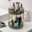 INVSSENE 360 Rotating Makeup Organizer, Bathroom Make Up Spinning Holder Rack, Large Capacity Cosmetics Storage Vanity Shelf Countertop, Fits Cosmetics, Perfume, Skincare, Lipsticks(2 Tiers, Green)