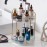 INVSSENE 360 Rotating Makeup Organizer, Bathroom Make Up Spinning Holder Rack, Large Capacity Cosmetics Storage Vanity Shelf Countertop, Fits Cosmetics, Perfume, Skincare(2 Tiers, Clear)